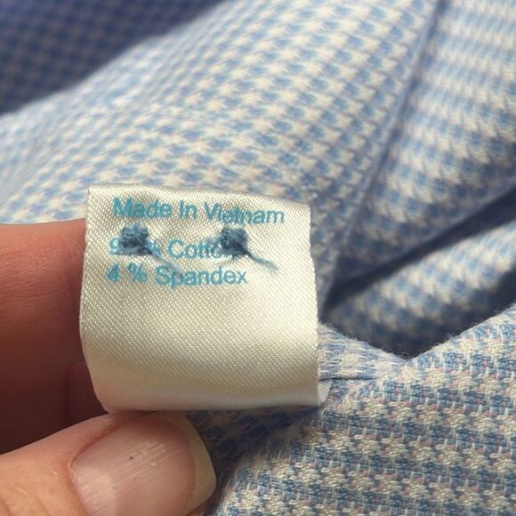 TWILLORY Shirt Mens 16 34/35 Blue Trim Fit Non Iron Safe Cotton - Picture 8 of 9